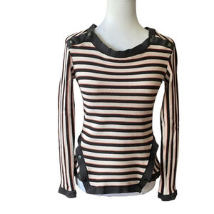 Veronica Beard Sweater Striped Long Sleeve Scoop Neck Size 2